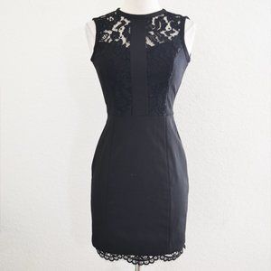 H&M Lace Sheath Cocktail Dress Black Size 2